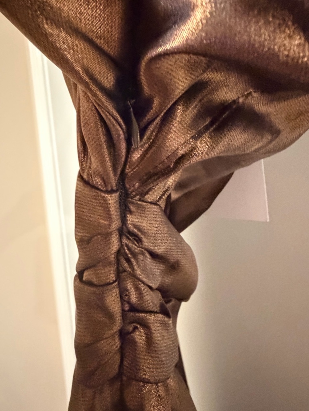 NWT MISA Los Angeles Charlize Midi dress women's size XS Bronze open back - Picture 6 of 12